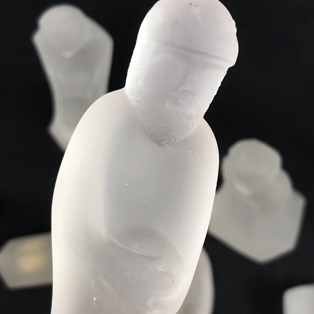Clearly Nativity Set Mexican 24% Lead Crystal 9 Piece Frosted Minimalist